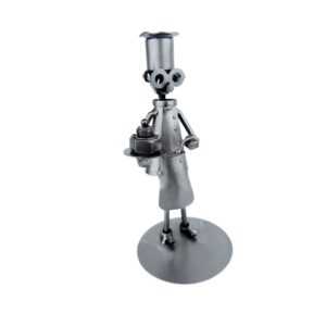 Metalowa figurka cukiernika – oryginalny prezent dla cukiernika i miłośnika wypieków