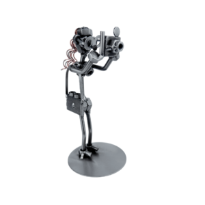 Metalowa figurka fotografki – oryginalny prezent na urodziny i podziękowanie