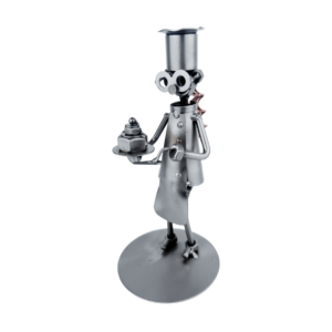 Metalowa figurka kobiety cukiernik – oryginalny prezent dla cukierniczki