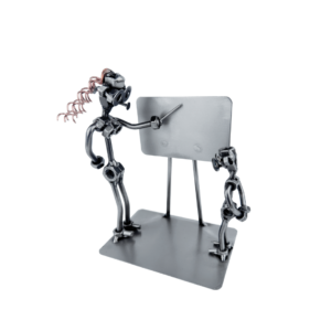 Metalowa figurka nauczycielki z uczniem – wyjątkowy prezent dla nauczycielki