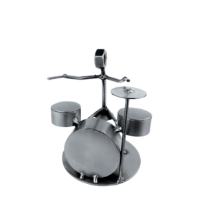 Metalowa figurka perkusista – oryginalny prezent dla miłośnika muzyki