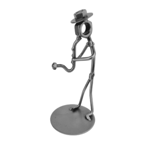 Metalowa figurka saksofonista – elegancki prezent dla miłośnika muzyki