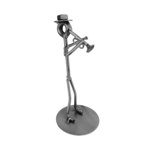 Metalowa figurka trębacz – elegancki prezent dla muzyka