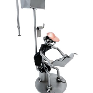 metalowa figurka facet na wc prezent dla faceta